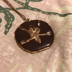 Brown and gold tone vintage necklace